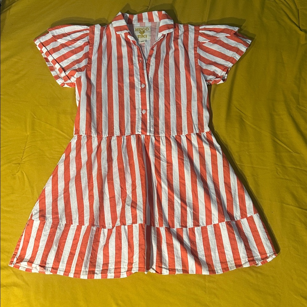 Hugo Loves Tiki Petal Sleeve Dress